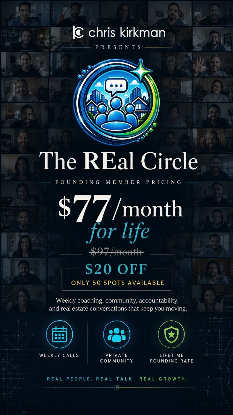The REal Circle founding member pricing: $77 a month for life, fifty seats