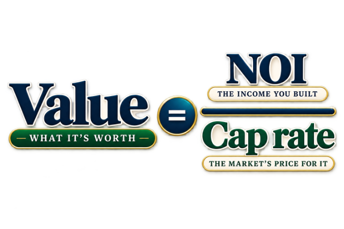 Value follows NOI, and NOI follows revenue per available square foot.