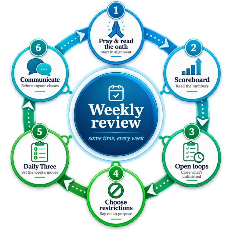 Do, document, delegate, audit, improve.